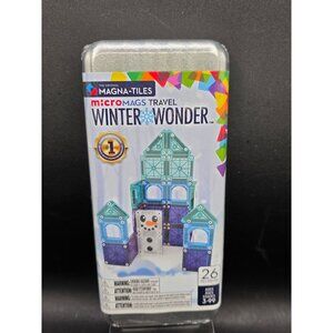 Magna-Tiles micromags Travel Winter Wonder Magnetic Building Set 26-Piece
